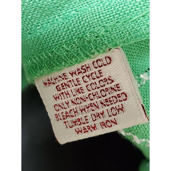 JM Collection Women Green Floral 100% Linen Long Sleeve Buttons Front Jacket 6P - Picture 10 of 12